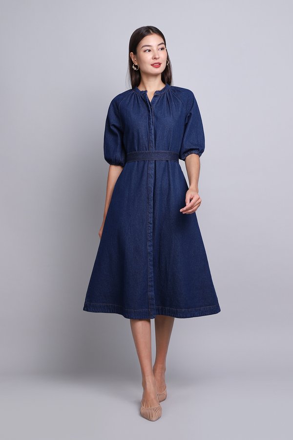 Donatella Dress In Dark Wash