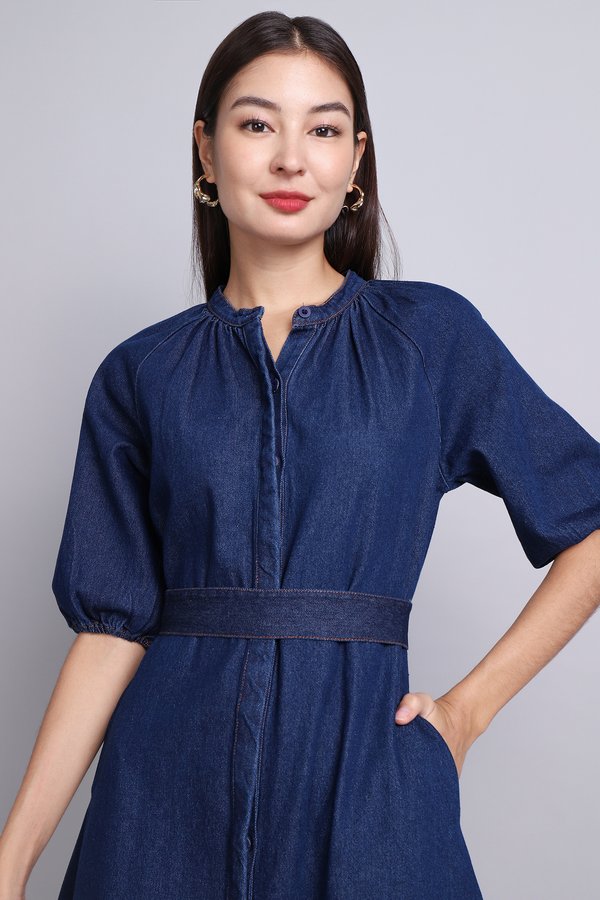 Donatella Dress In Dark Wash