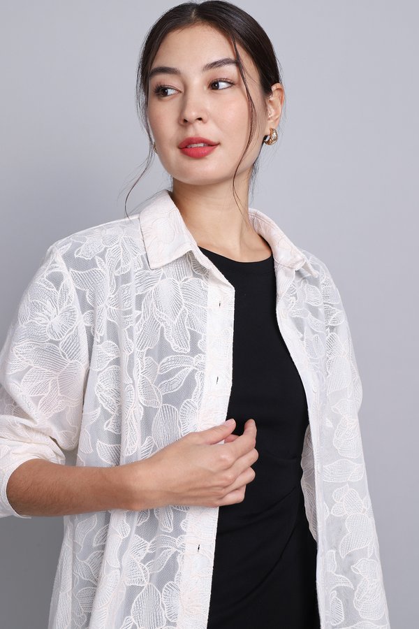 Elle Top In Ivory Cream