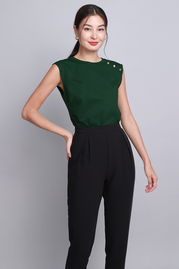 Adelina Top In Forest Green