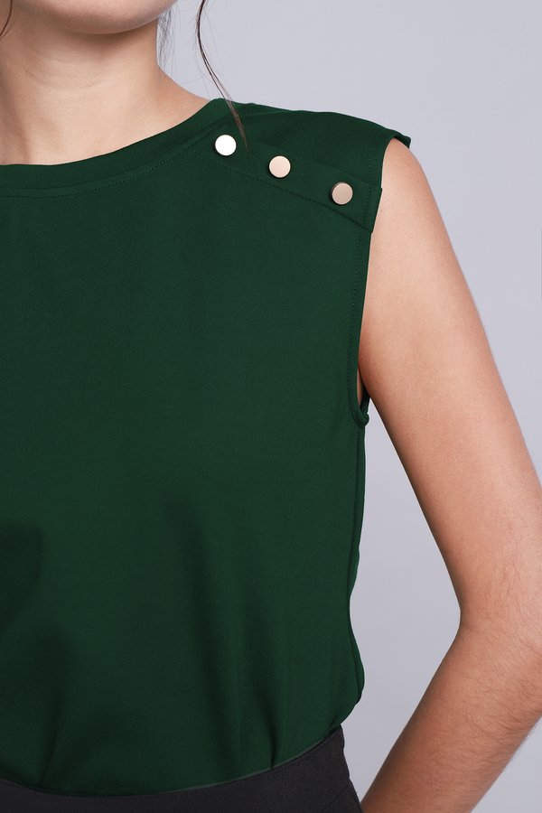 Adelina Top In Forest Green