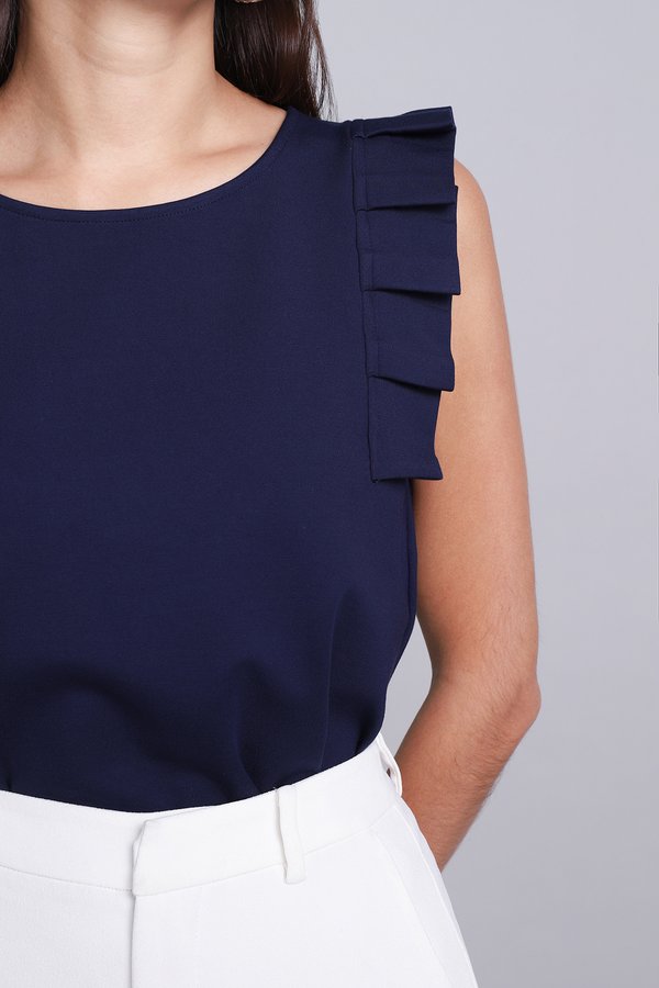 Donella Top In Navy Blue