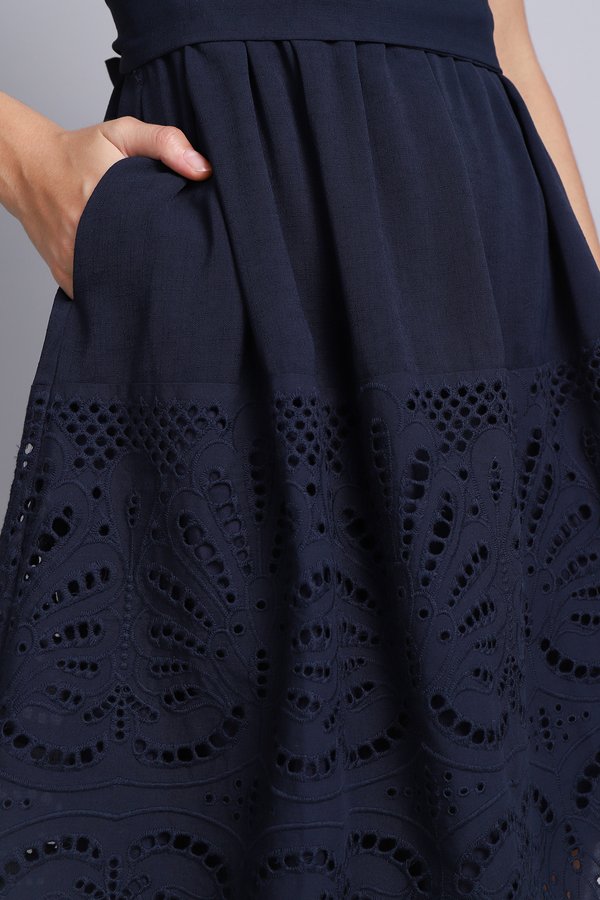 [Backorder 2] Callista Dress In Navy Blue