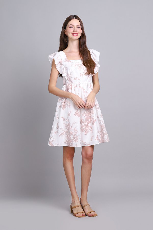 Fauna Dress In Pink Porcelain