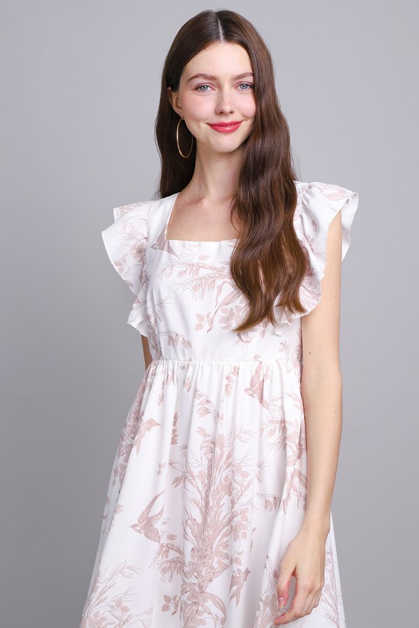 Fauna Dress In Pink Porcelain