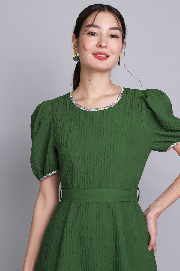 Gilda Dress In Olive Green