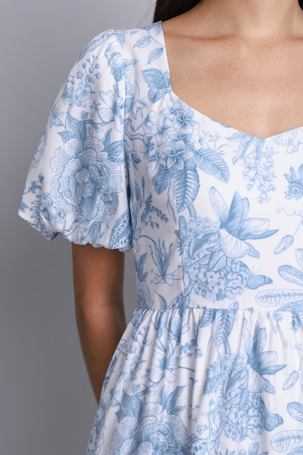 Marina Dress In White Porcelain