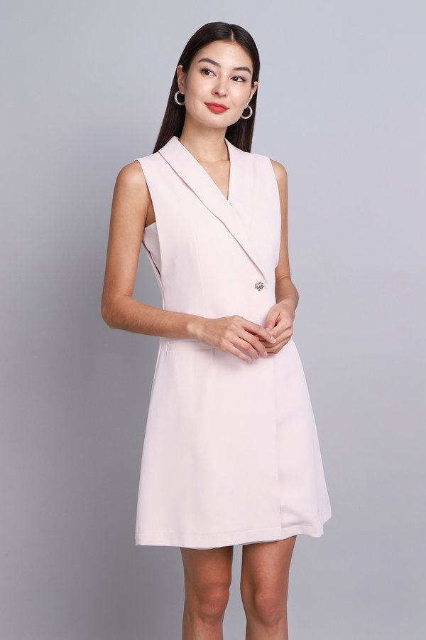 Roxanne Dress In Blush Pink