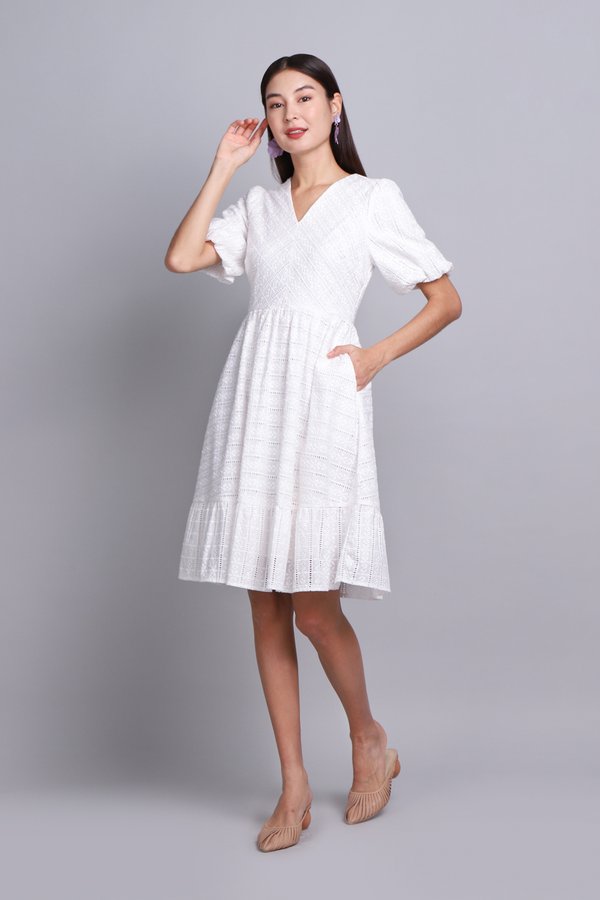 Cassidy Dress In Classic White