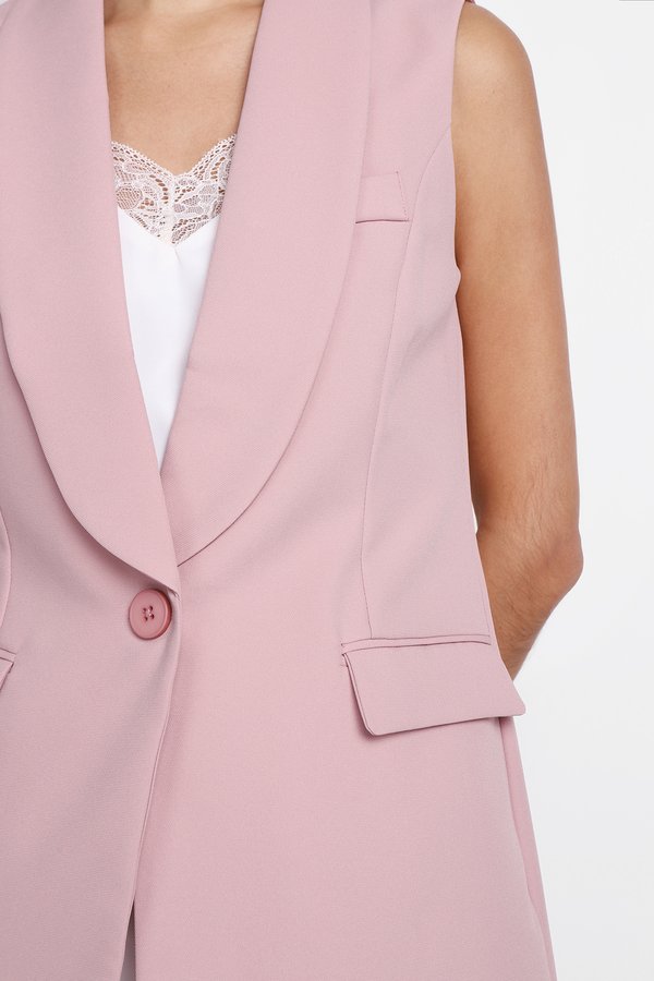 Pat Vest In Dusty Pink