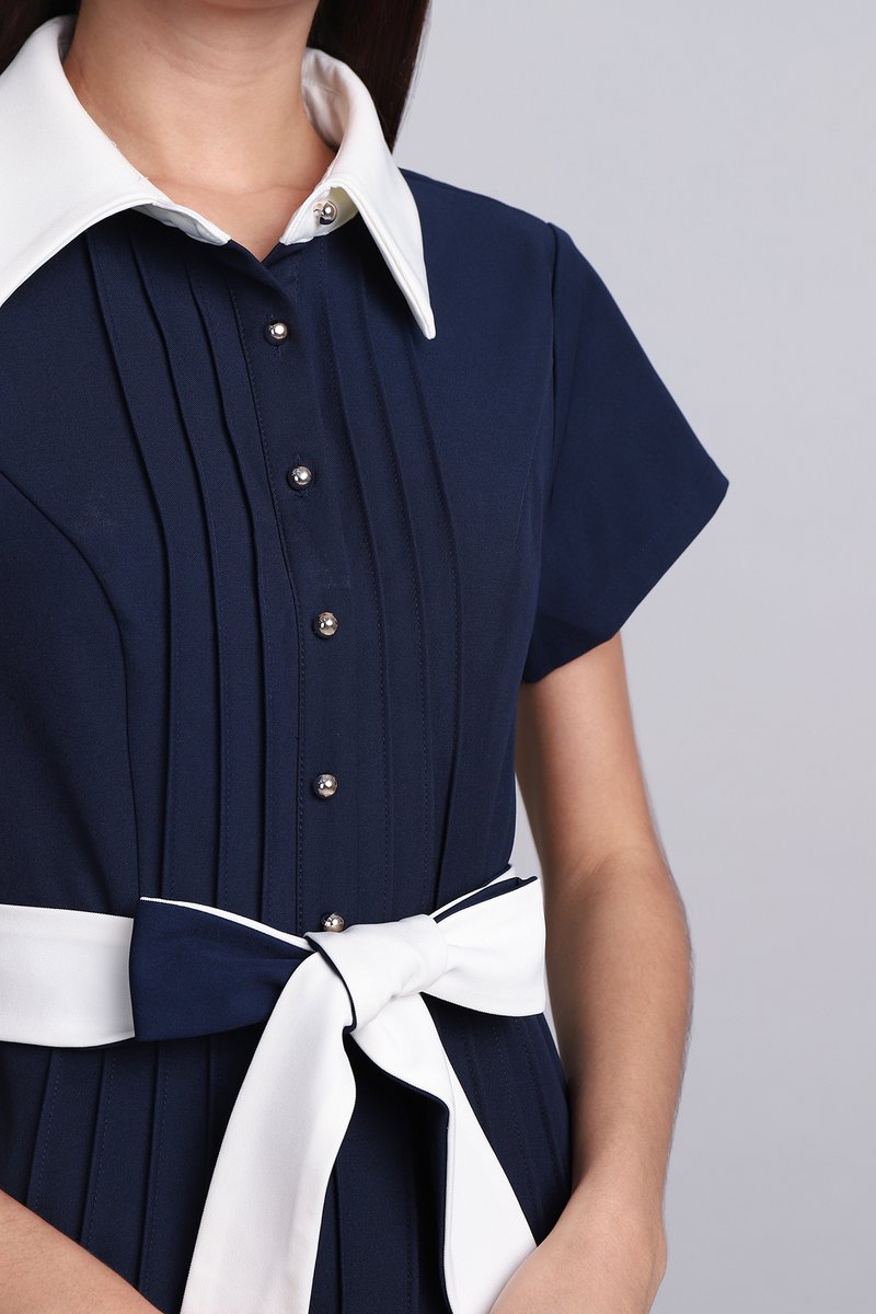 Henley Dress In Navy Blue Kind To Kind