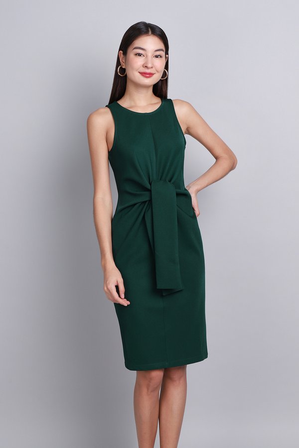 Dora Dress In Forest Green