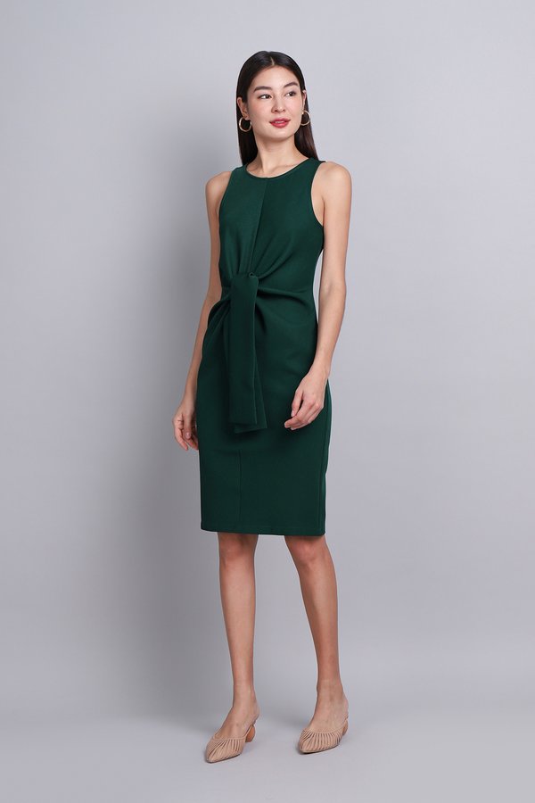 Dora Dress In Forest Green