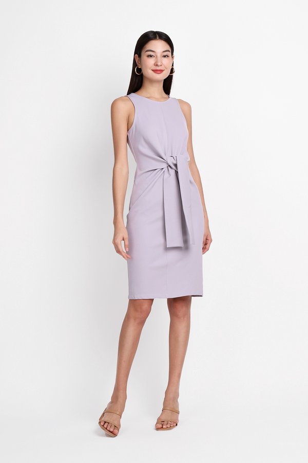 Dora Dress In Lavender Grey