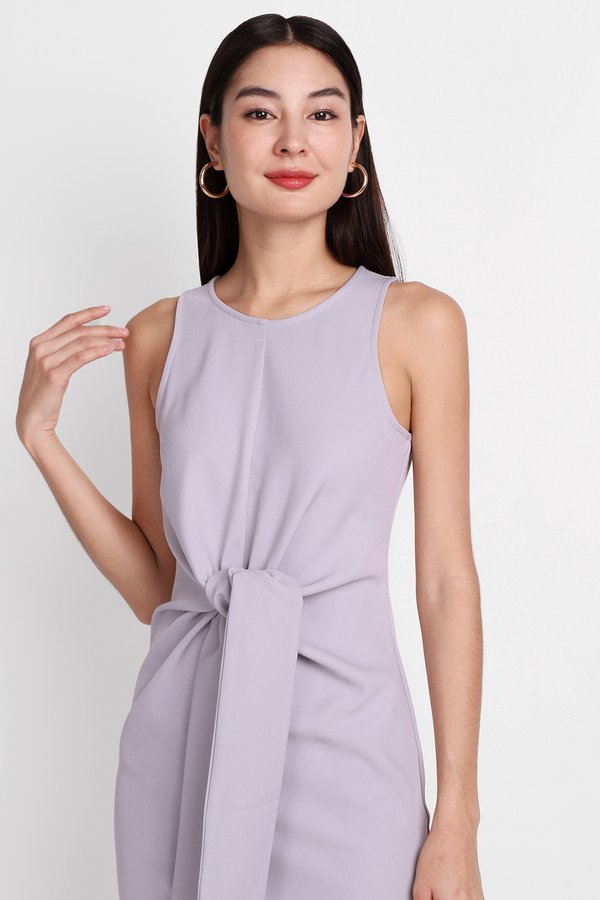 Dora Dress In Lavender Grey