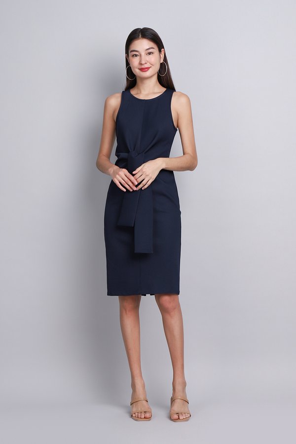 Dora Dress In Navy Blue