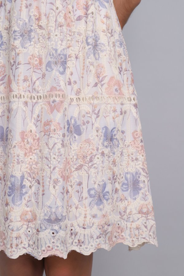 Shannon Dress In Lavender Pink Florals