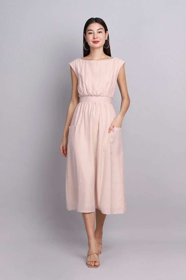 Felicity Dress In Dusty Pink