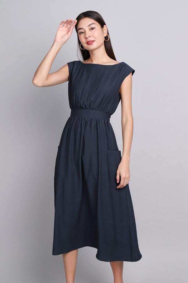 Felicity Dress In Dark Blue