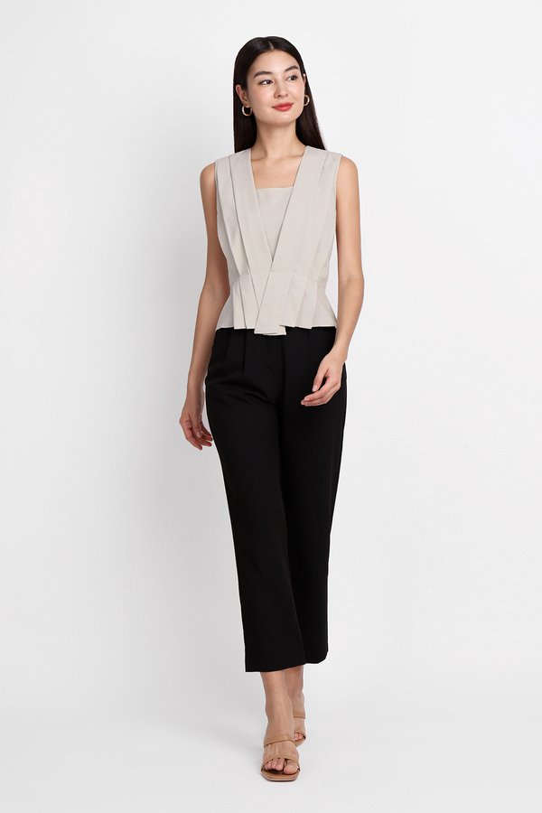 Zoey Top In Light Taupe