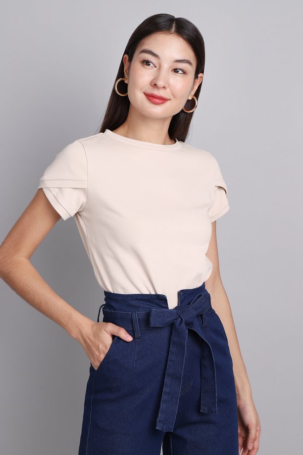 Angie Top In Light Taupe