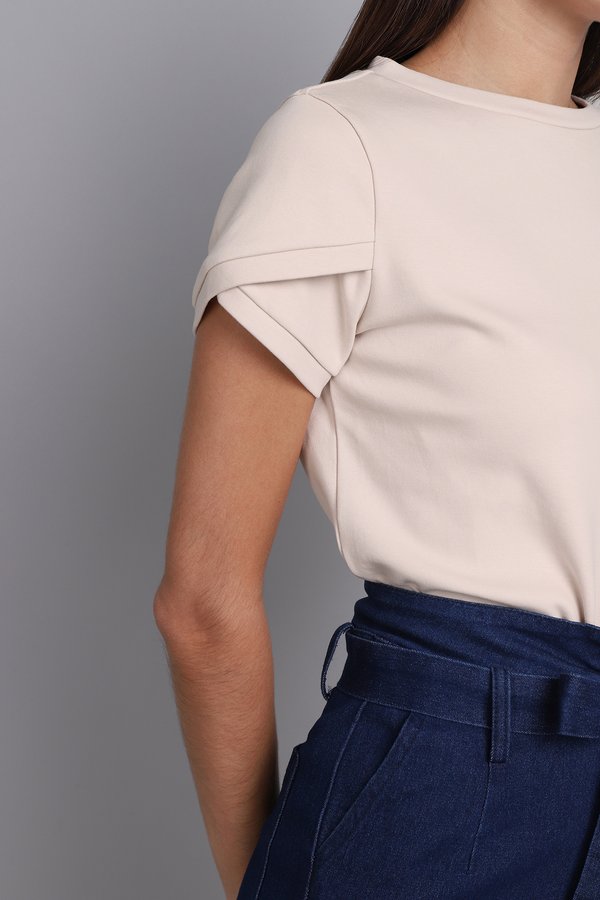 Angie Top In Light Taupe