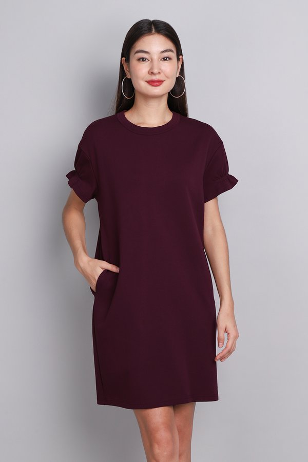Debra Dress In Merlot