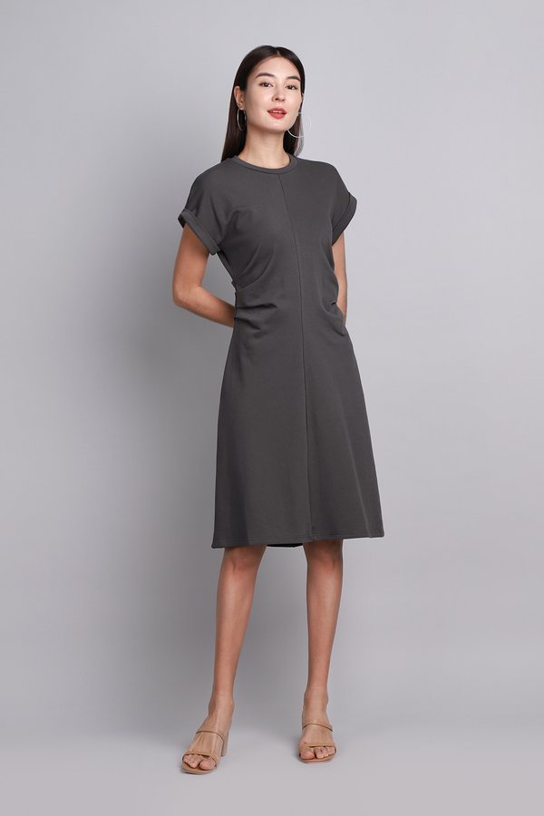 Eugenie Dress In Charcoal