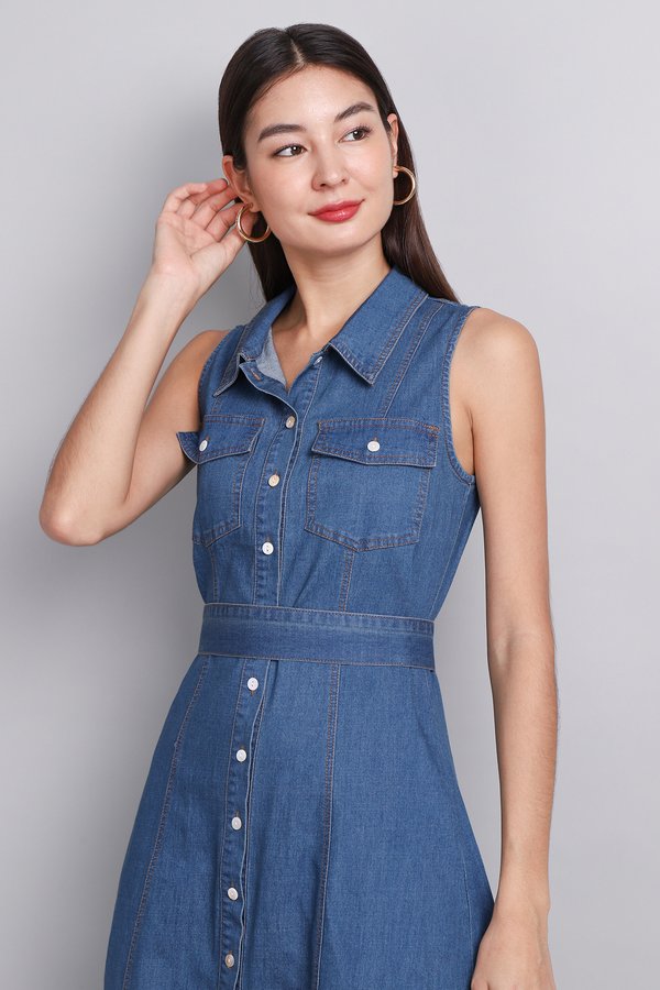 Joanna Dress In Dark Wash