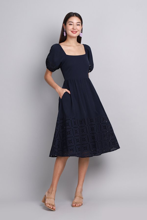 Mirabelle Dress In Navy Blue