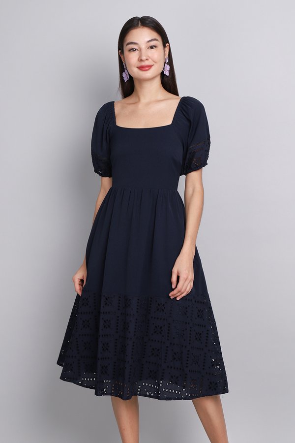 Mirabelle Dress In Navy Blue