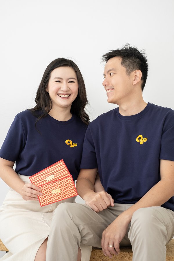 God Of Fortune Unisex Top In Navy Blue