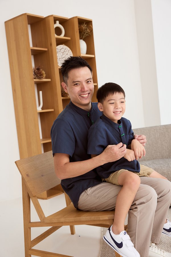 Connor Boy Shirt In Navy Blue