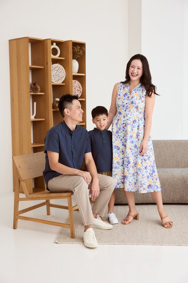 Connor Boy Shirt In Navy Blue
