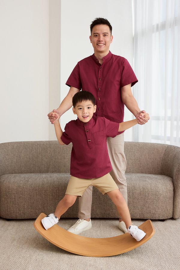 Connor Boy Shirt In Wine
