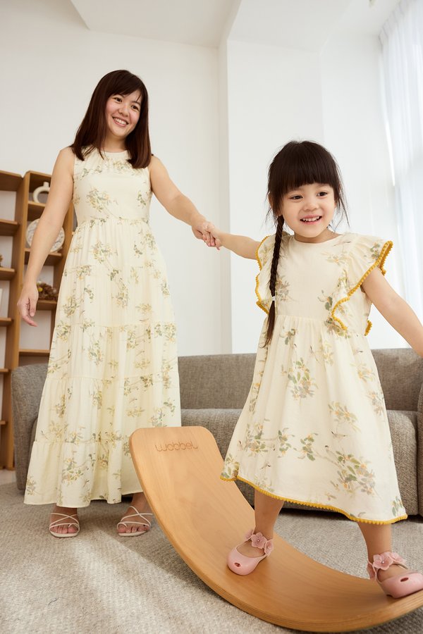 Jodie Girl Dress In Sparrow Prints