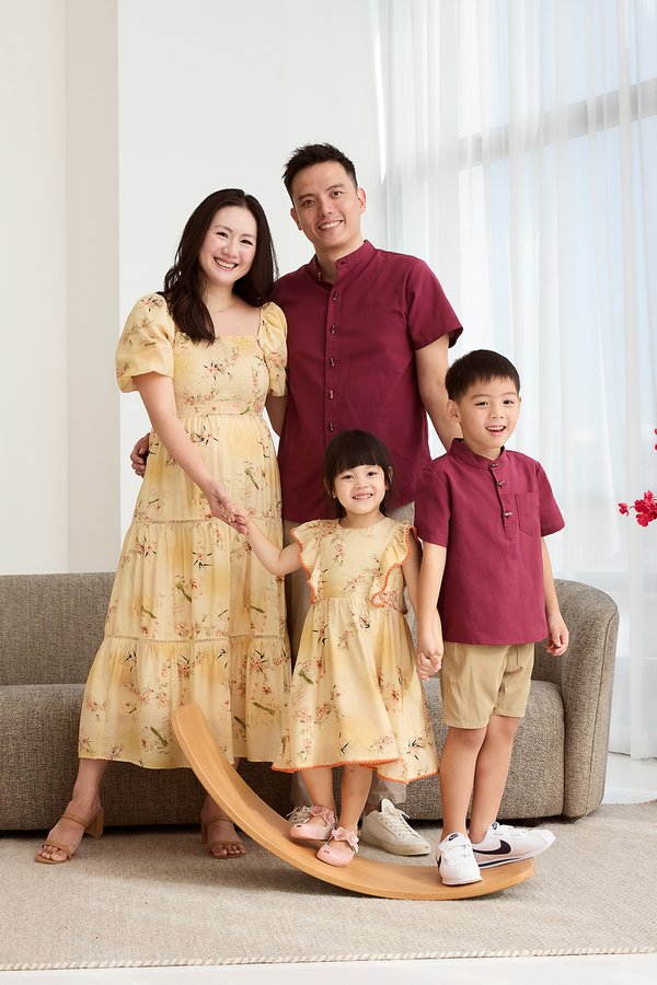 Jodie Girl Dress In Warm Florals