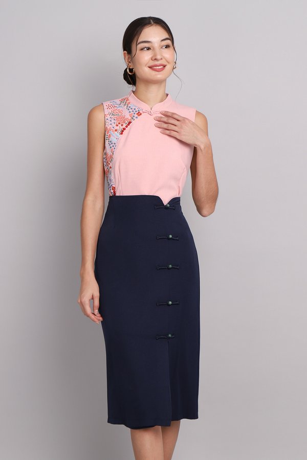 Clover Skirt In Navy Blue