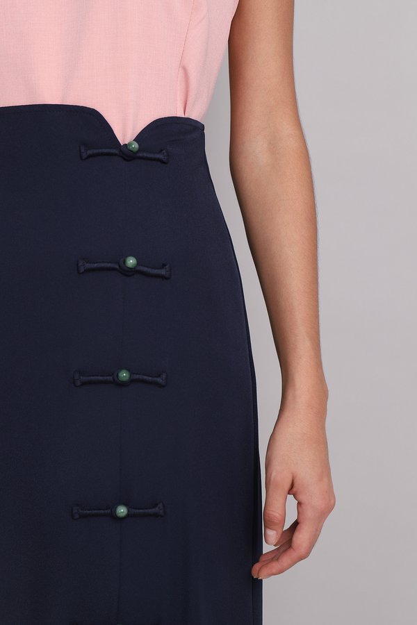 Clover Skirt In Navy Blue