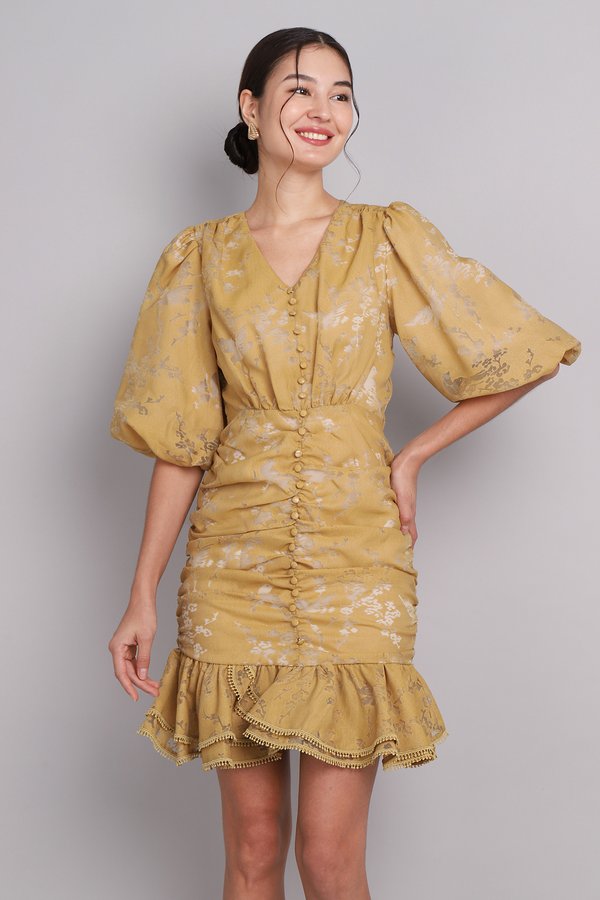 [Backorder] Crystal Dress In Muted Gold