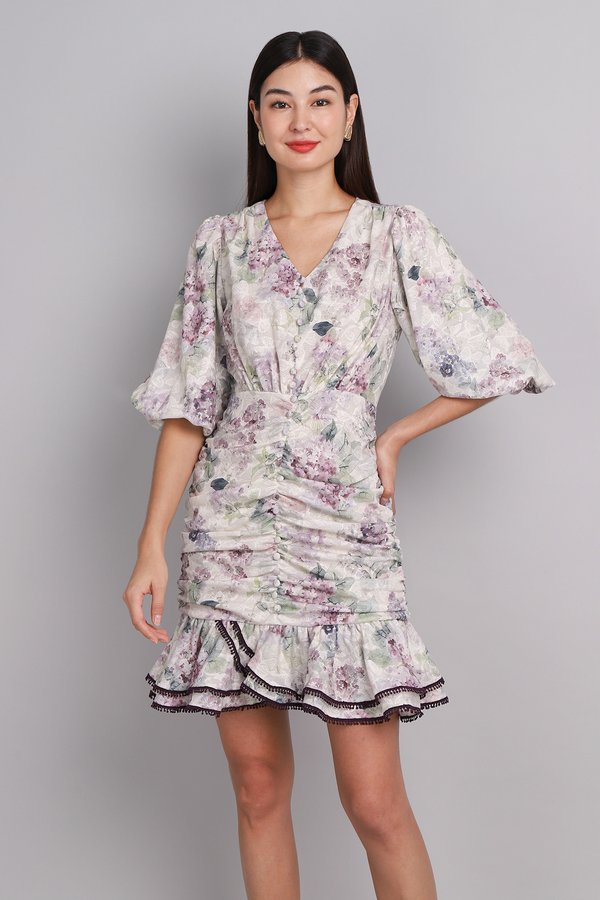 Crystal Dress In Purple Florals