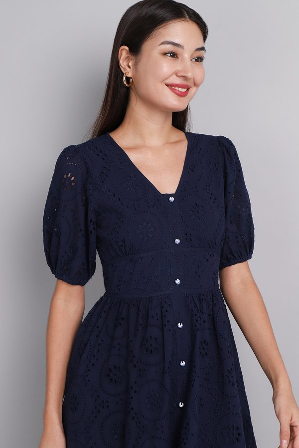 Eden Dress In Navy Blue