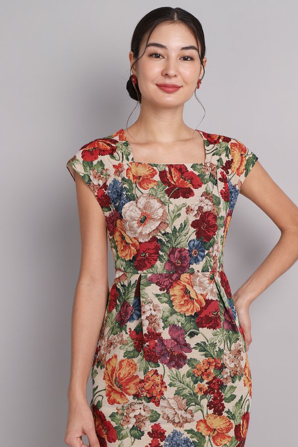 Gardenia Dress In Tapestry Prints
