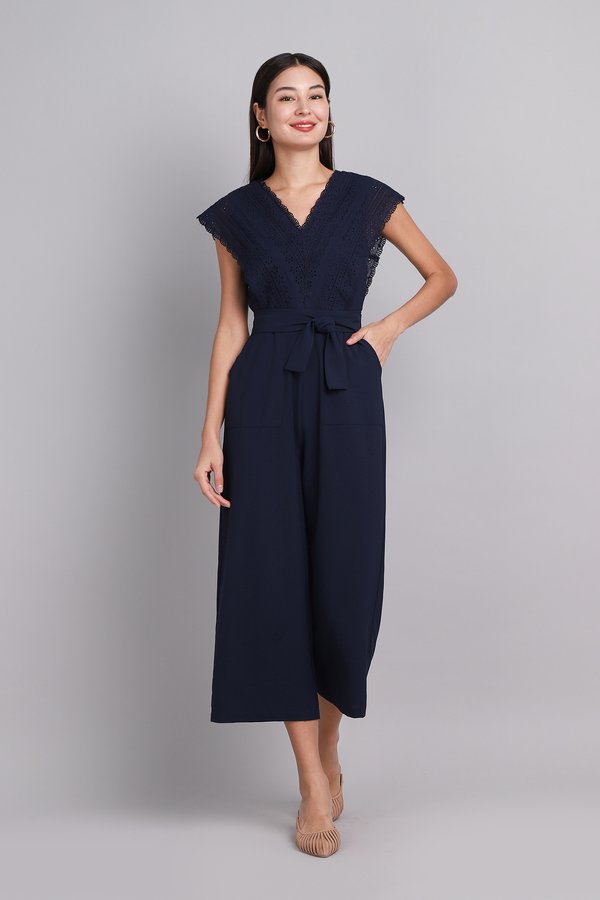 Veron Romper In Navy Blue