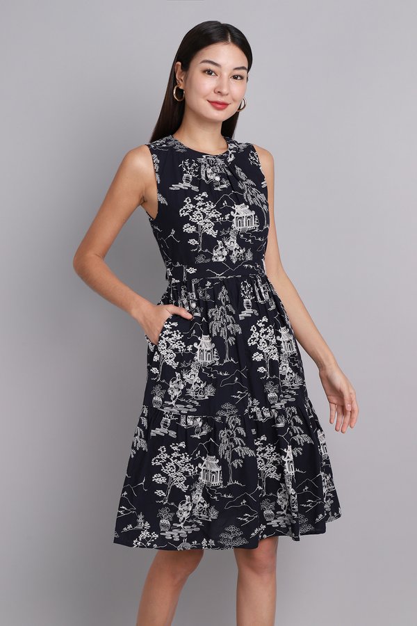 Kiara Dress In Midnight Blue