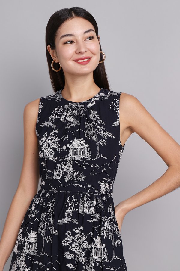 Kiara Dress In Midnight Blue