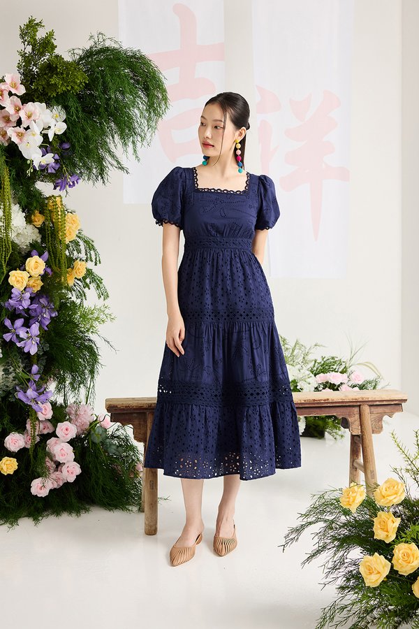 Sophia Dress In Navy Blue