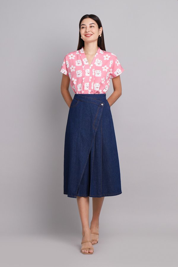 Beckett Skirt In Dark Wash