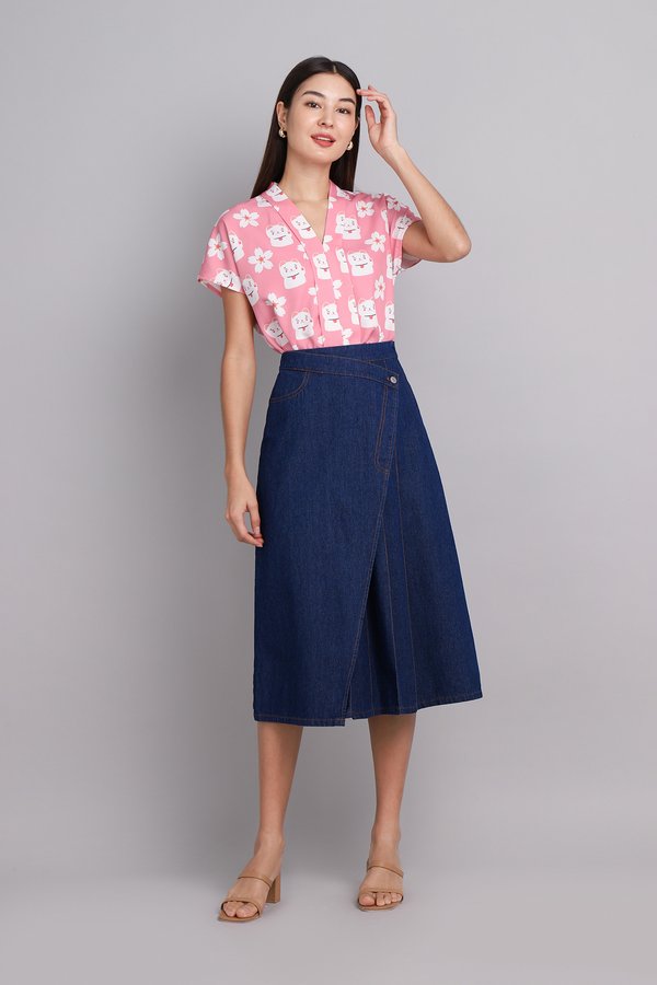 Beckett Skirt In Dark Wash