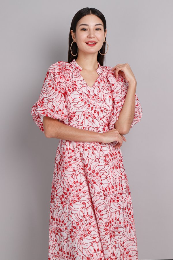 [Backorder] Daria Dress In Red Eyelet